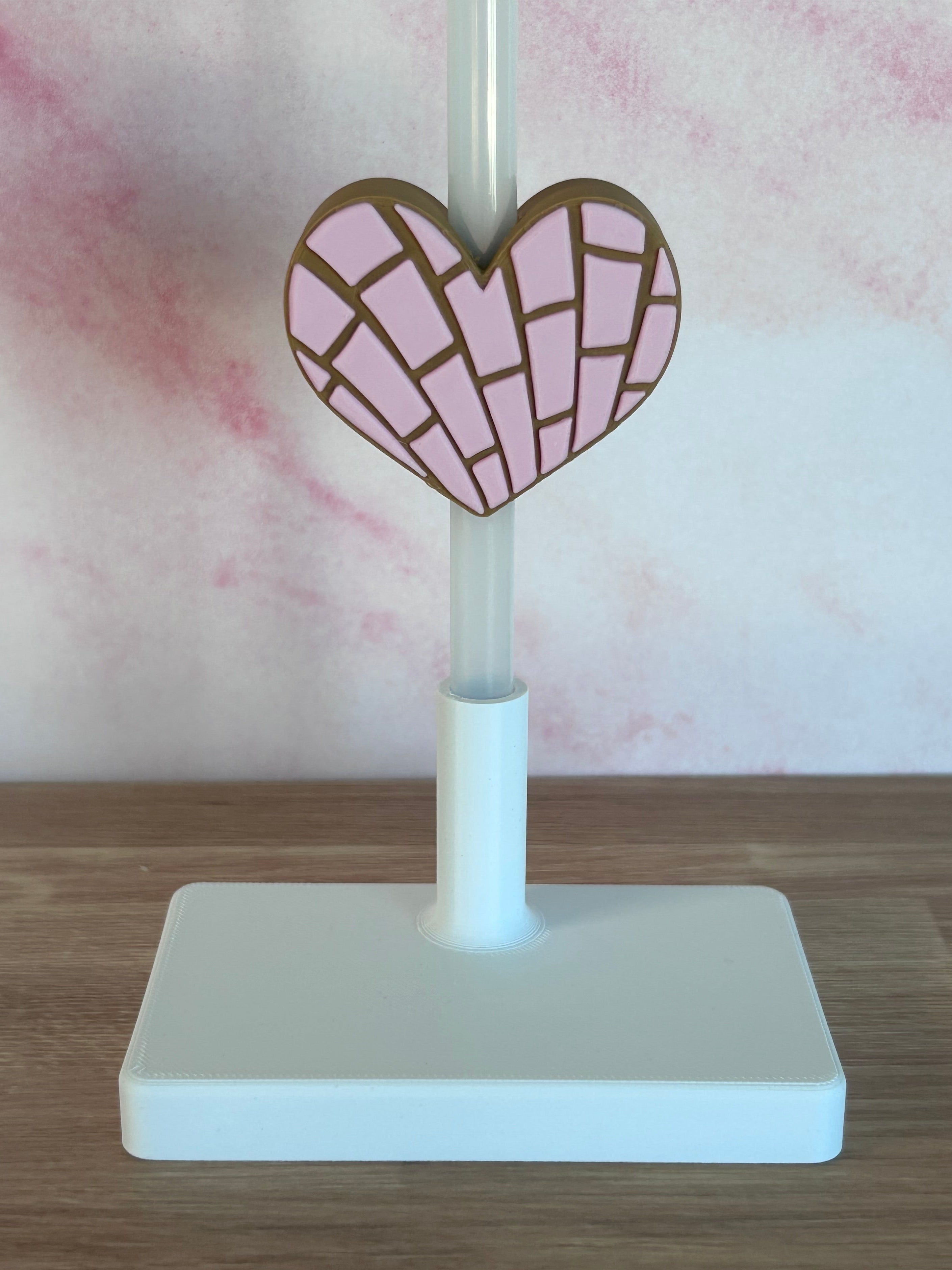 Heart Concha Straw Topper