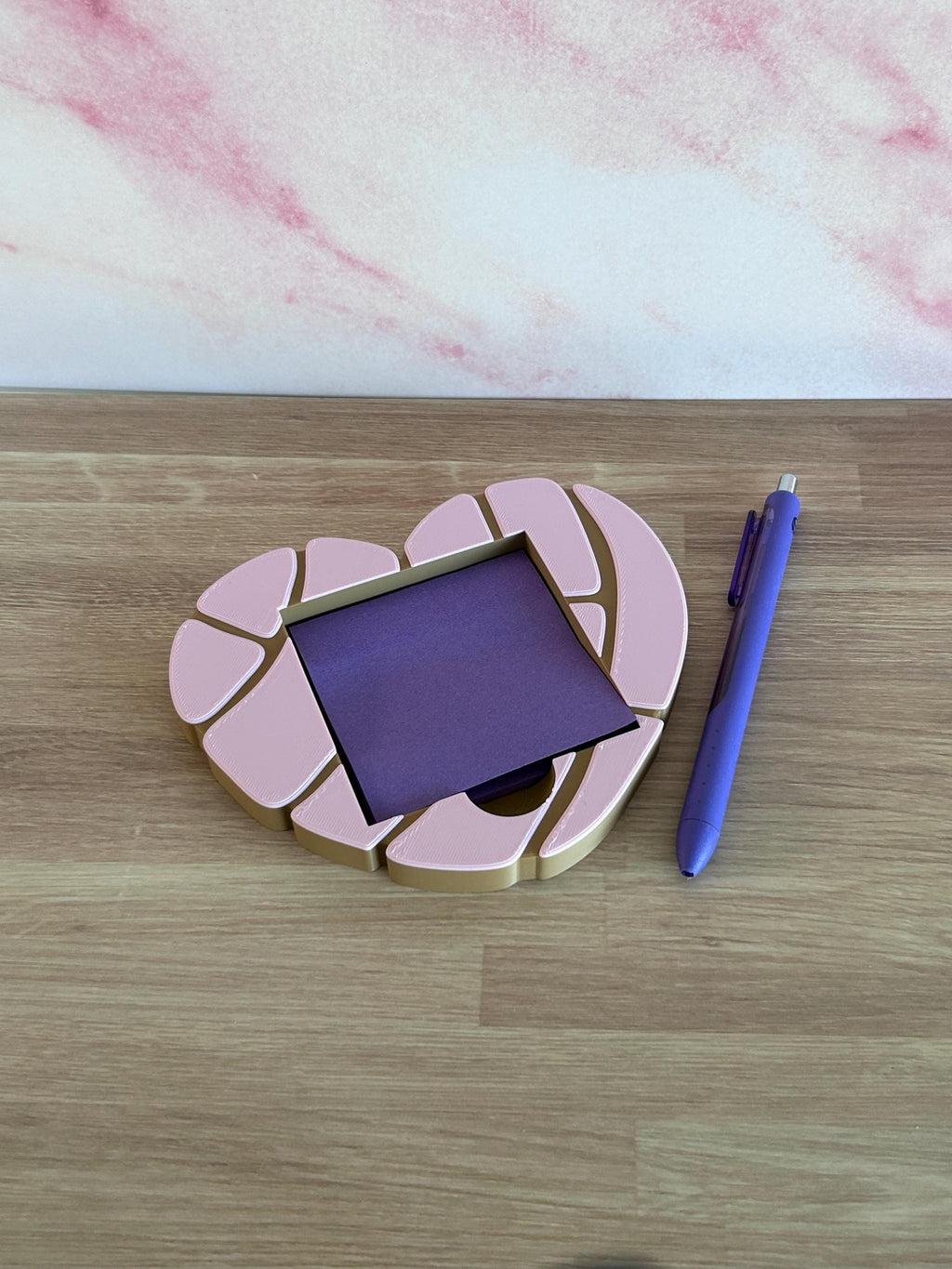 Heart Concha Sticky Note Holder, Pan Dulce Desk Organizer, Cute Office Accessory