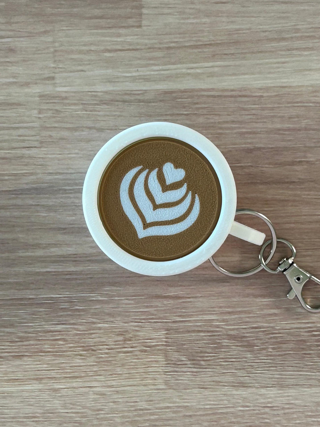 Latte Fidget Clicker Keychain, Coffee Sensory Toy, Desk Fidget, Coffee Lover Gift