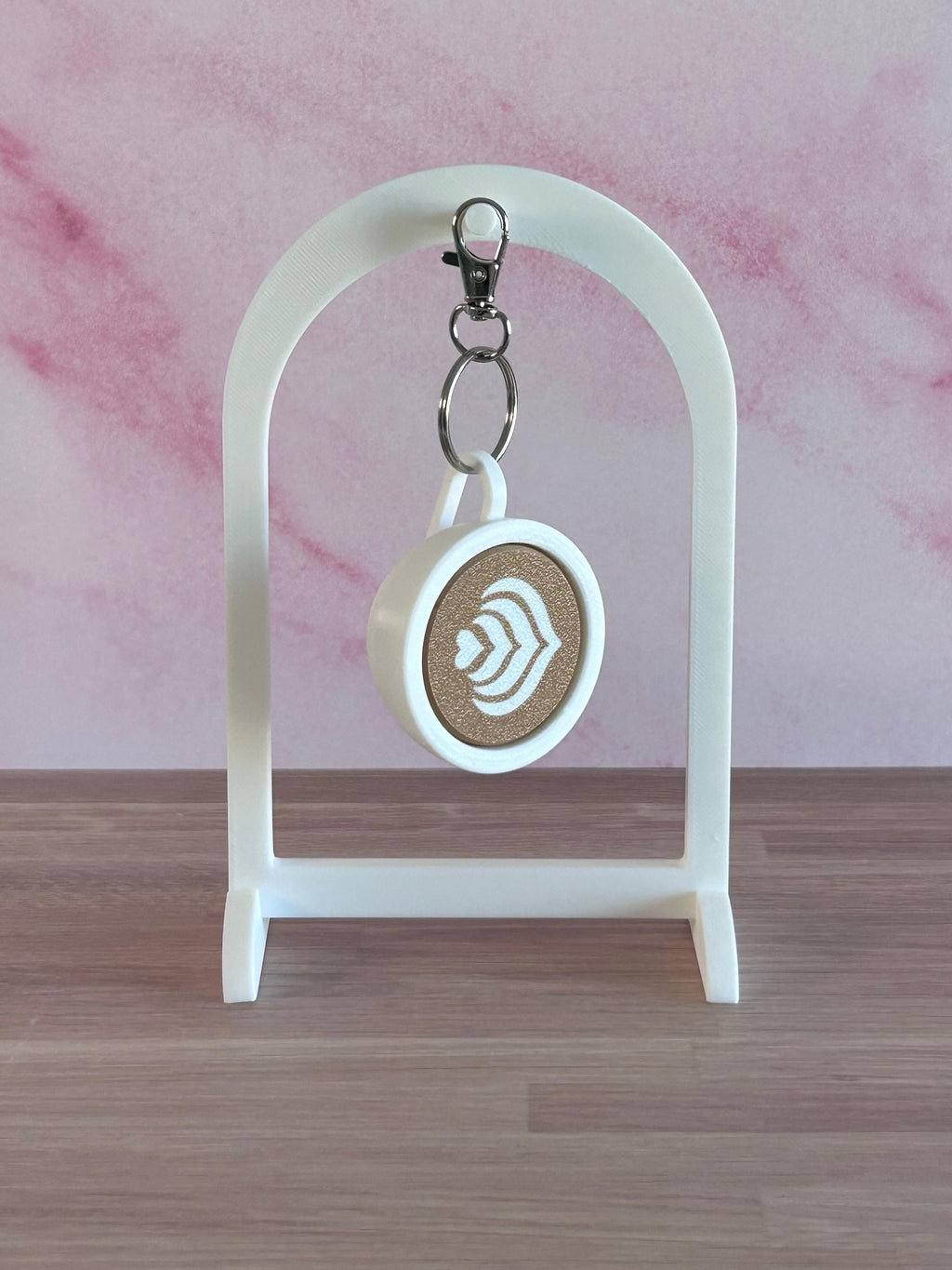 Latte Fidget Clicker Keychain, Coffee Sensory Toy, Desk Fidget, Coffee Lover Gift