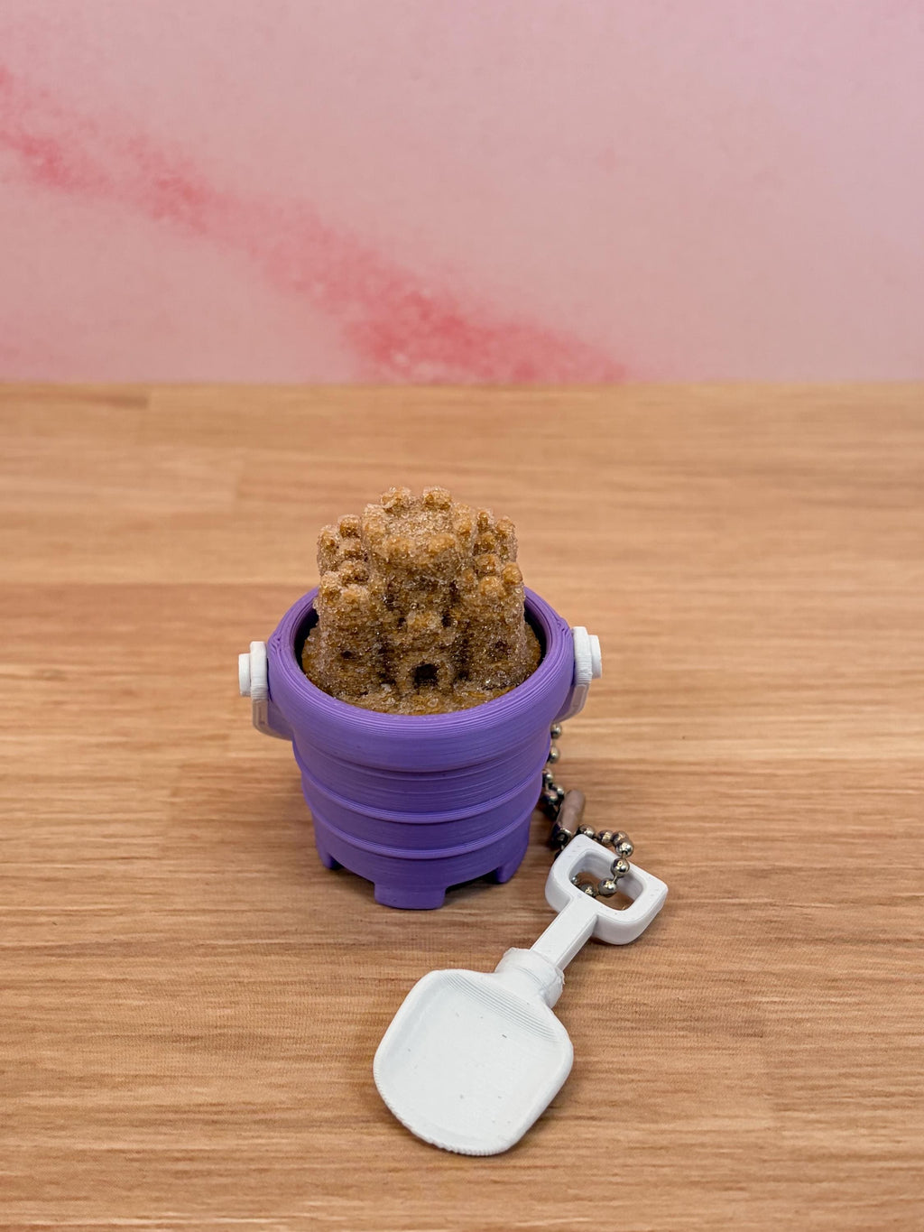 Sand Castle Clicker Keychain | Beach Fidget Toy | Summer Sensory Clicker | Mini Sandcastle Bucket & Shovel Keychain | Party Favor