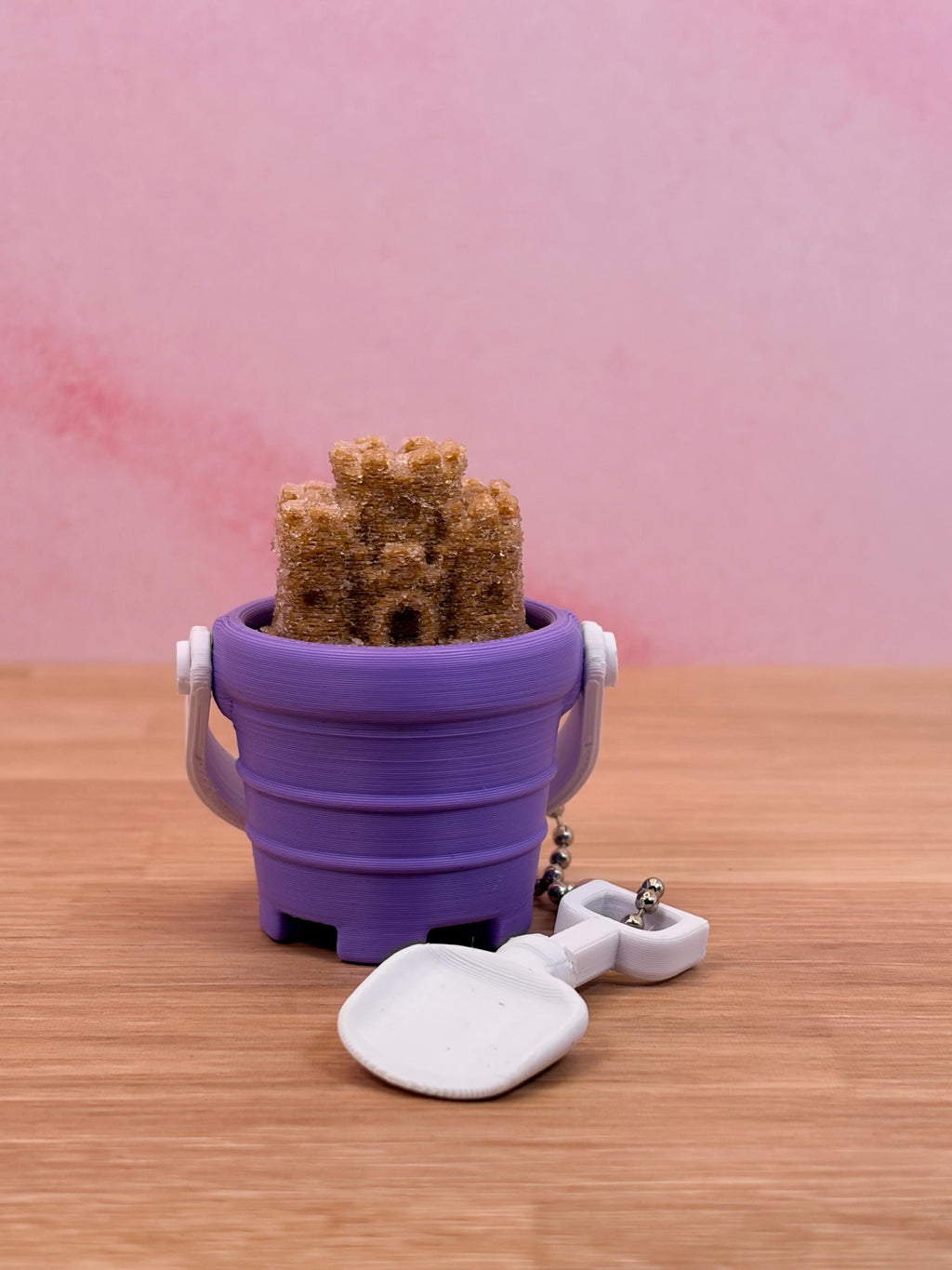 Sand Castle Clicker Keychain | Beach Fidget Toy | Summer Sensory Clicker | Mini Sandcastle Bucket & Shovel Keychain | Party Favor
