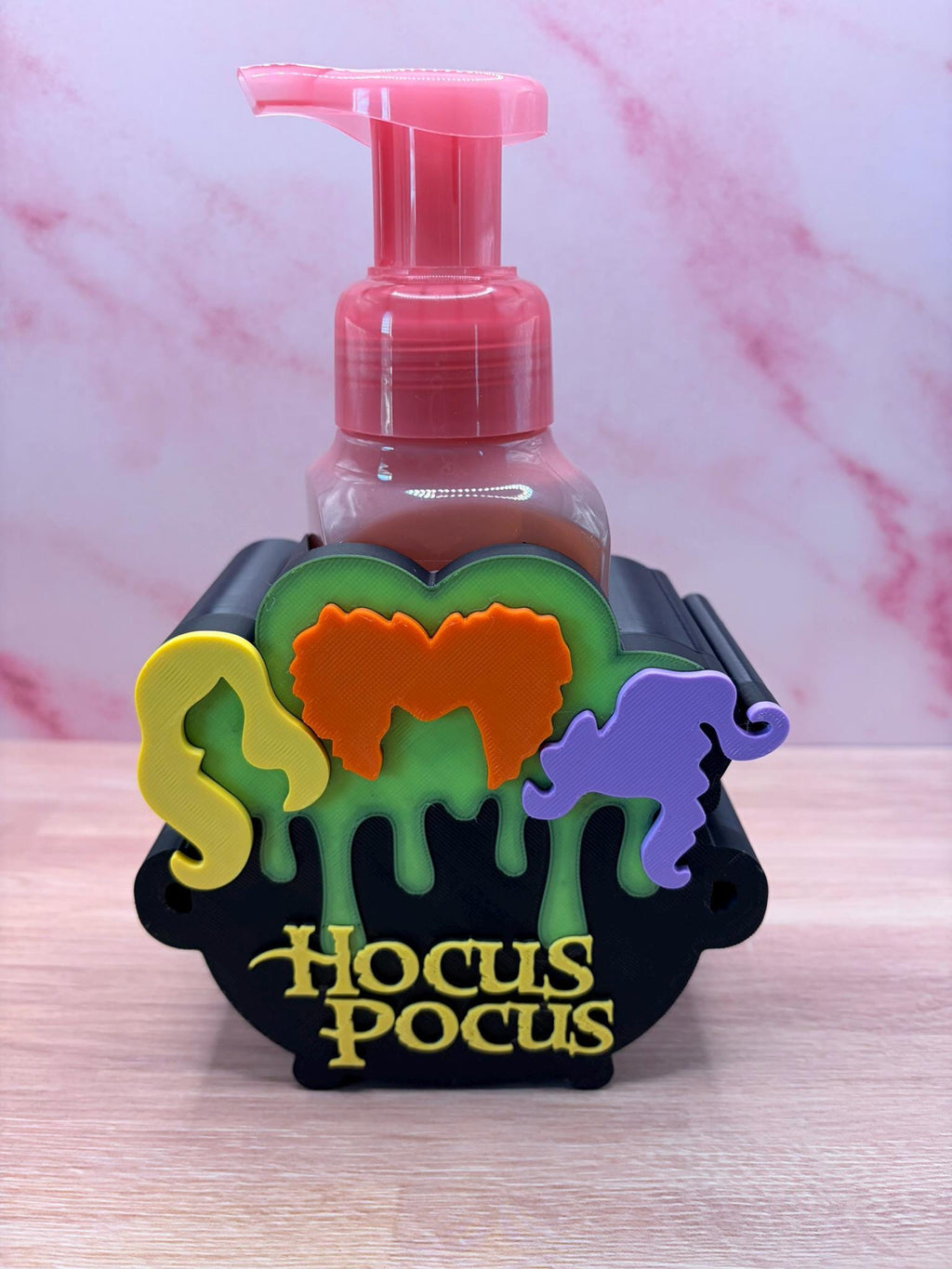 Witch Sisters Foaming Soap Holder, Halloween Bathroom Decor, Bath & Body Works Compatible, Spooky Cauldron