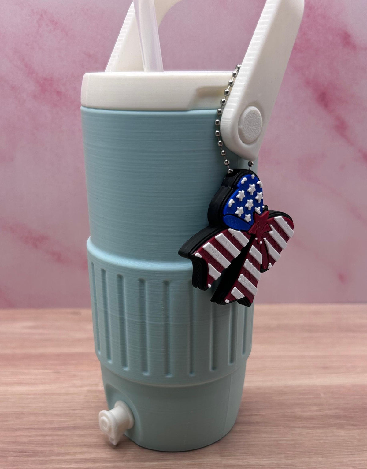 American Flag Bow Can Tab Opener Keychain, Patriotic Gift, Cute Soda Can Opener
