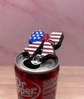 American Flag Bow Can Tab Opener Keychain, Patriotic Gift, Cute Soda Can Opener