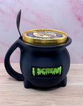 Cauldron Ice Cream Pint Holder with Spoon Slot, Halloween Dessert Cozy, Spooky Gift