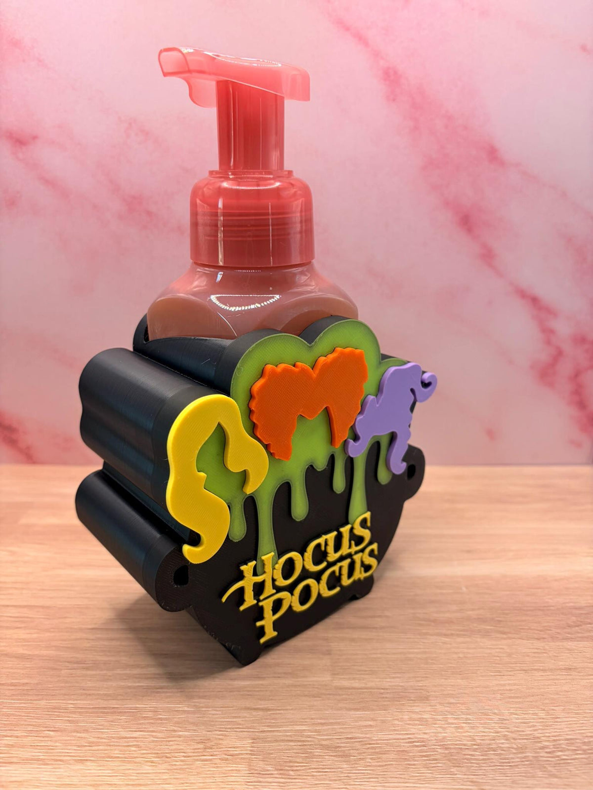 Witch Sisters Foaming Soap Holder, Halloween Bathroom Decor, Bath & Body Works Compatible, Spooky Cauldron