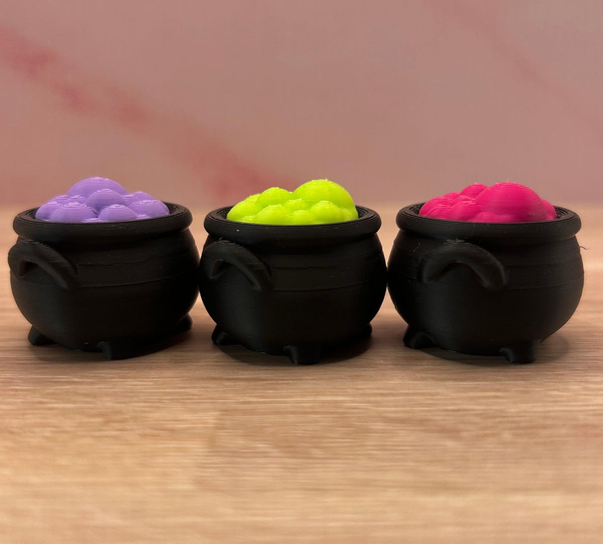 Cauldron Fidget Clicker Party Favor, Halloween Sensory Toy, Assorted Color Bulk Set