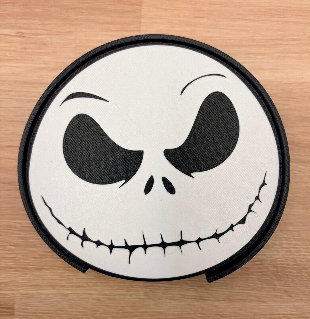 Skeleton Coaster Set with Holder, 6 Halloween Coasters, Spooky Home Decor, Gothic Table Accessory