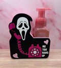 Ghost Face Foaming Soap Holder, Pink Halloween Bathroom Decor, Spooky Phone Design