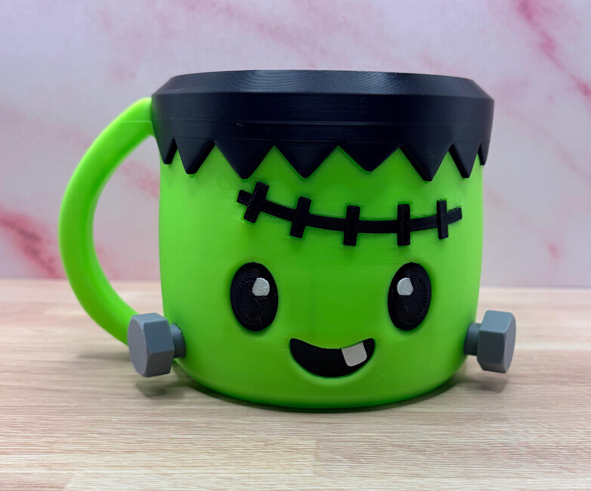 Frankenstein Ice Cream Pint Holder with Spoon Slot, Halloween Dessert Cozy, Spooky Gift