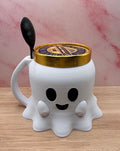 Ghost Ice Cream Pint Holder with Spoon Slot, Halloween Dessert Cozy, Spooky Gift