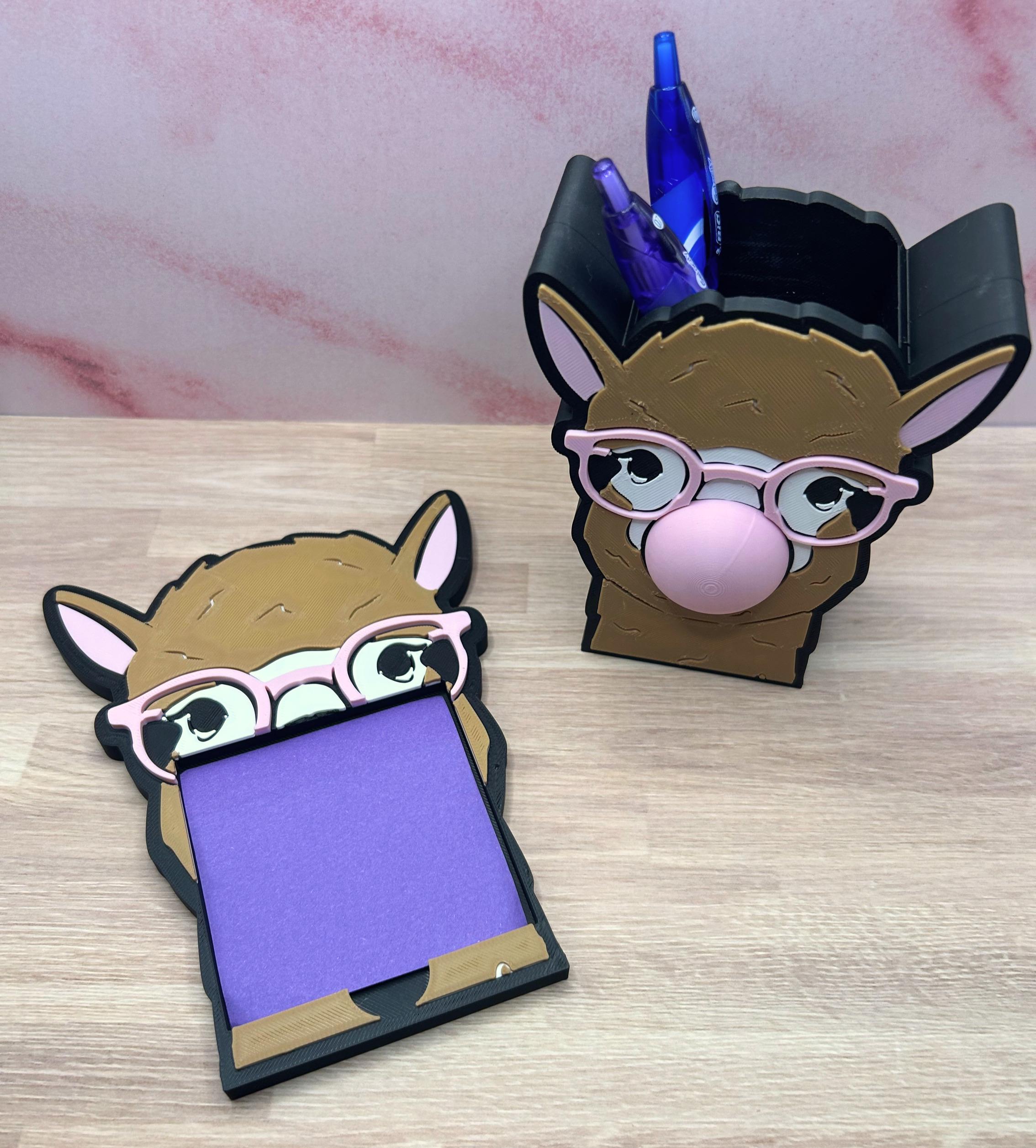 Llama Pen Holder, Cute Desk Organizer, Llama Lover Gift